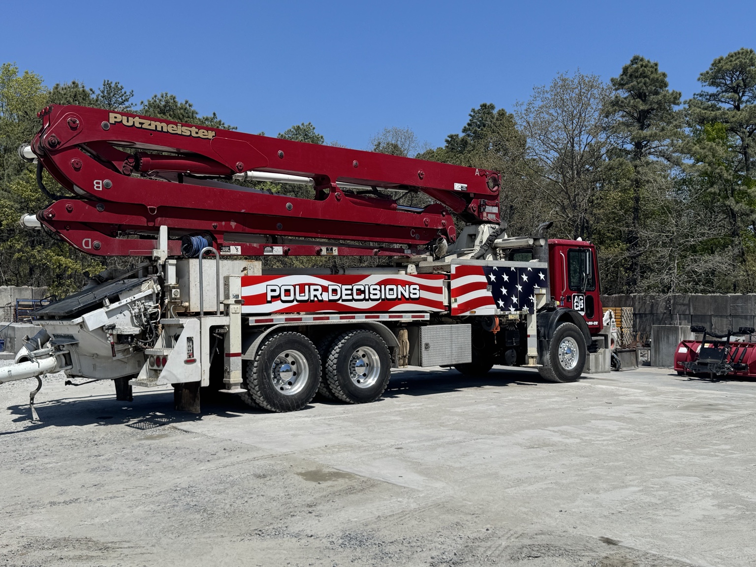 Red Atlantic Cape Putzmeister concrete pump