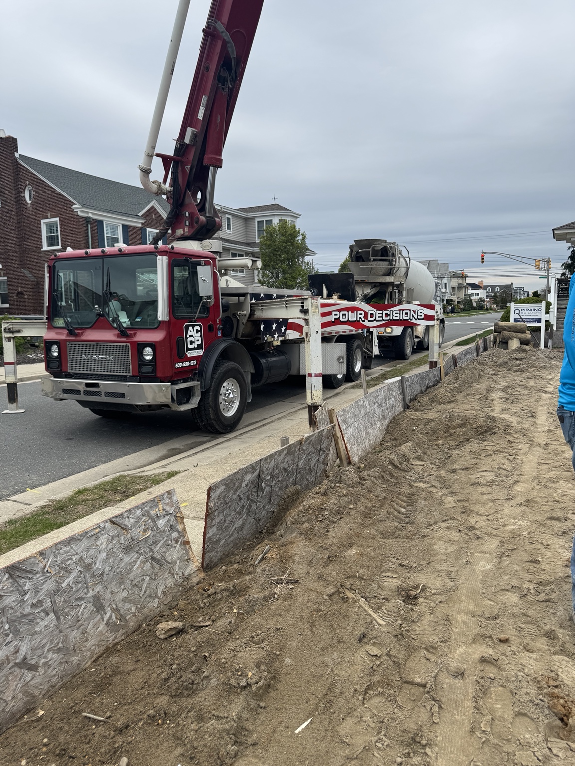 Red pump on residential job